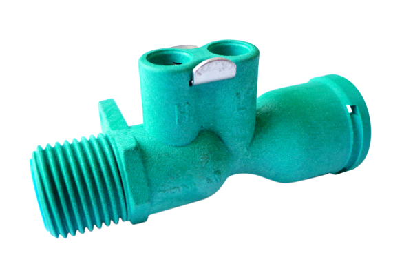 Venturi de plástico verde con filtro